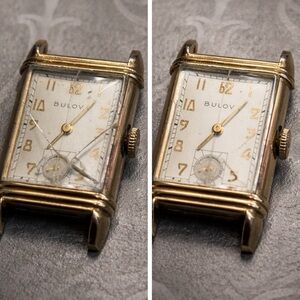 Vintage Bulova Scallop Men's Mechanical Watch (Head Only) - 10K RGP.